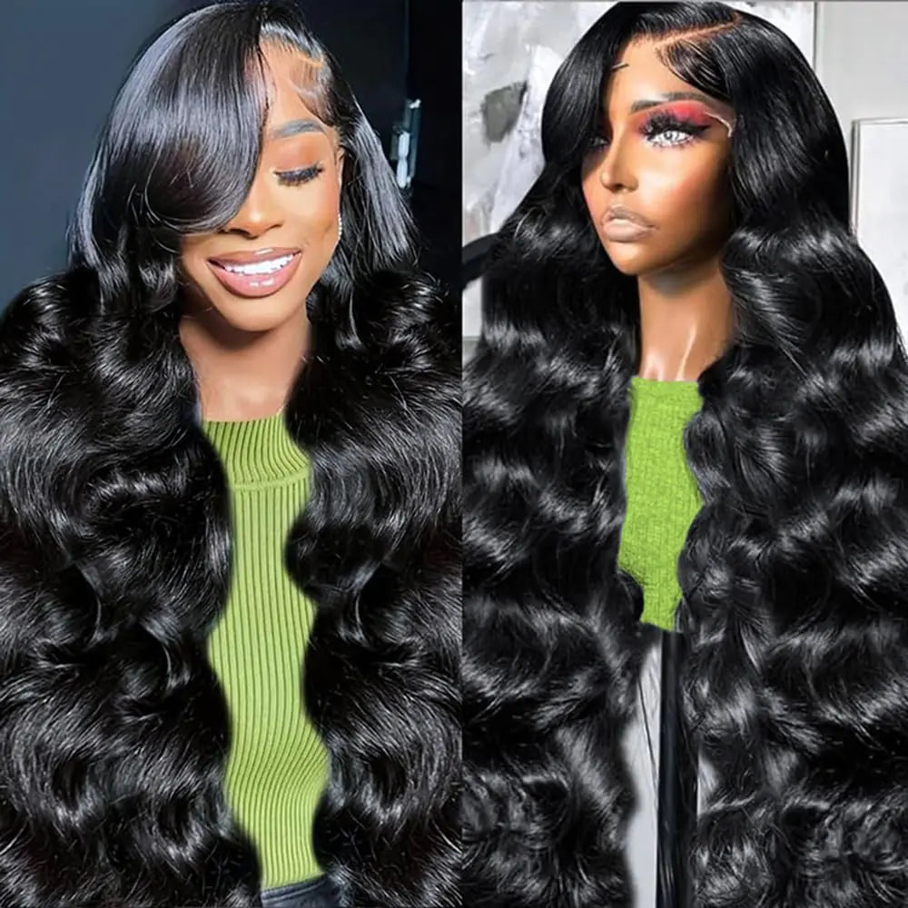 13x6 Body Wave Lace Front Wigs Human Hair Pre Plucked with Baby Hair 200% Density HD Transparent Visible Lace Frontal Wigs Human Hair for Black Women Glueless Wigs Human Hair Body Wave Wig 20 Inch