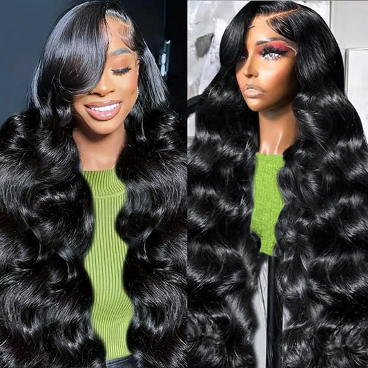 13x6 Body Wave Lace Front Wigs Human Hair Pre Plucked with Baby Hair 200% Density HD Transparent Visible Lace Frontal Wigs Human Hair for Black Women Glueless Wigs Human Hair Body Wave Wig 20 Inch
